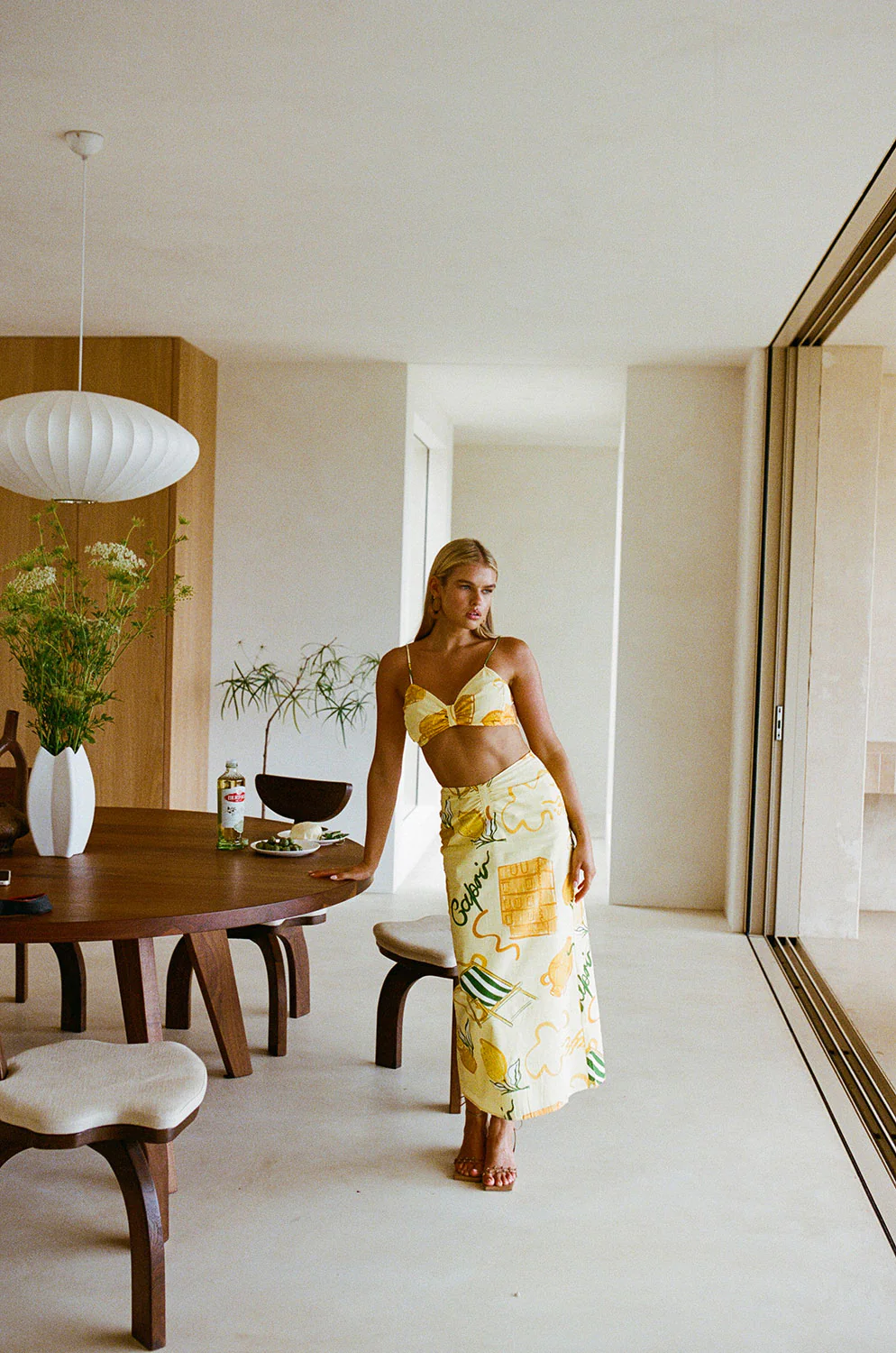 SAMPLE-Tillie Midi Skirt - Amalfi Citrus - Image 3