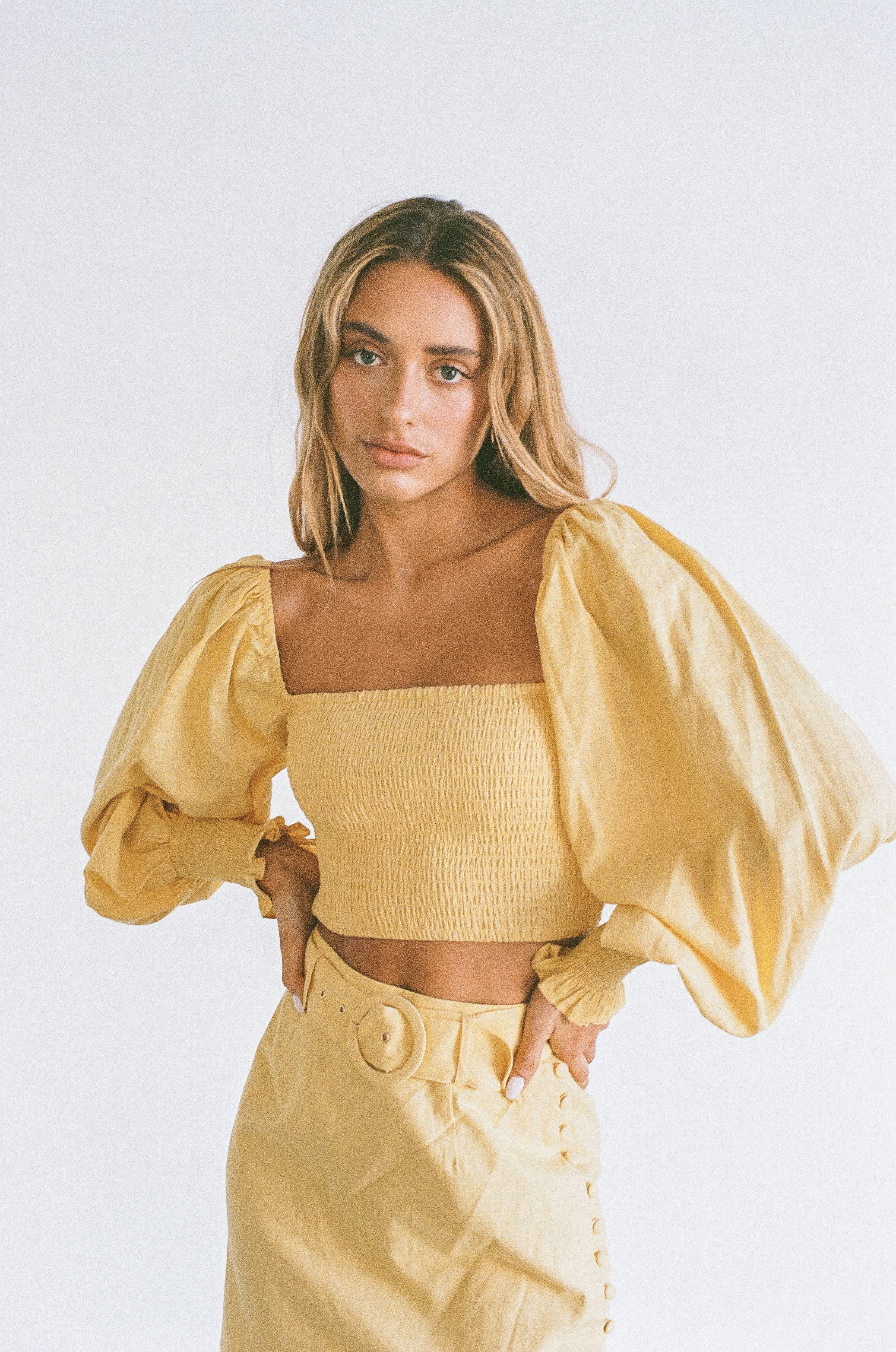 SAMPLE-Tuscany Shirred Top - Image 5
