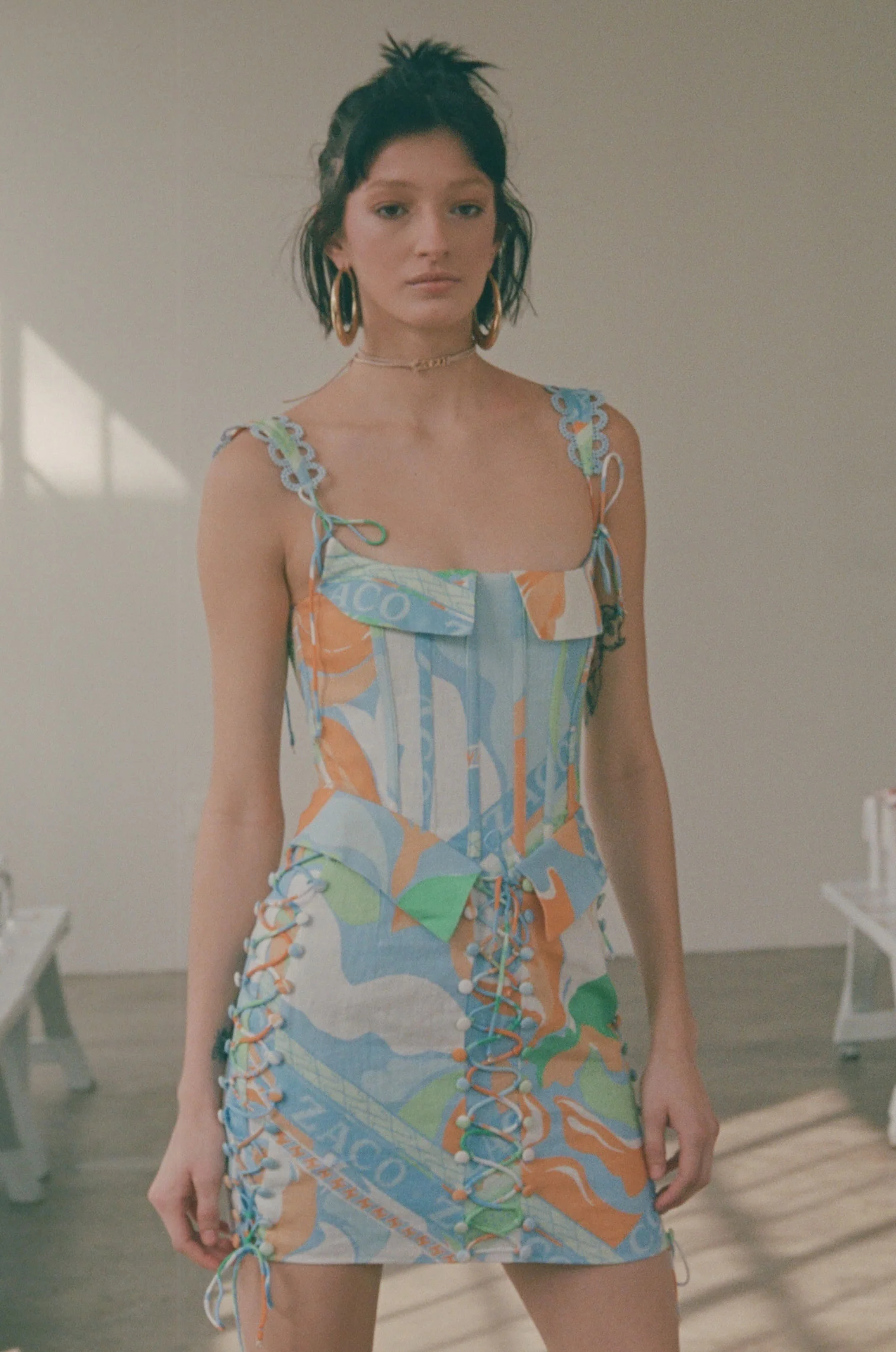 SAMPLE-Tyra Lace Up Dress - Calista Aliza - Image 5