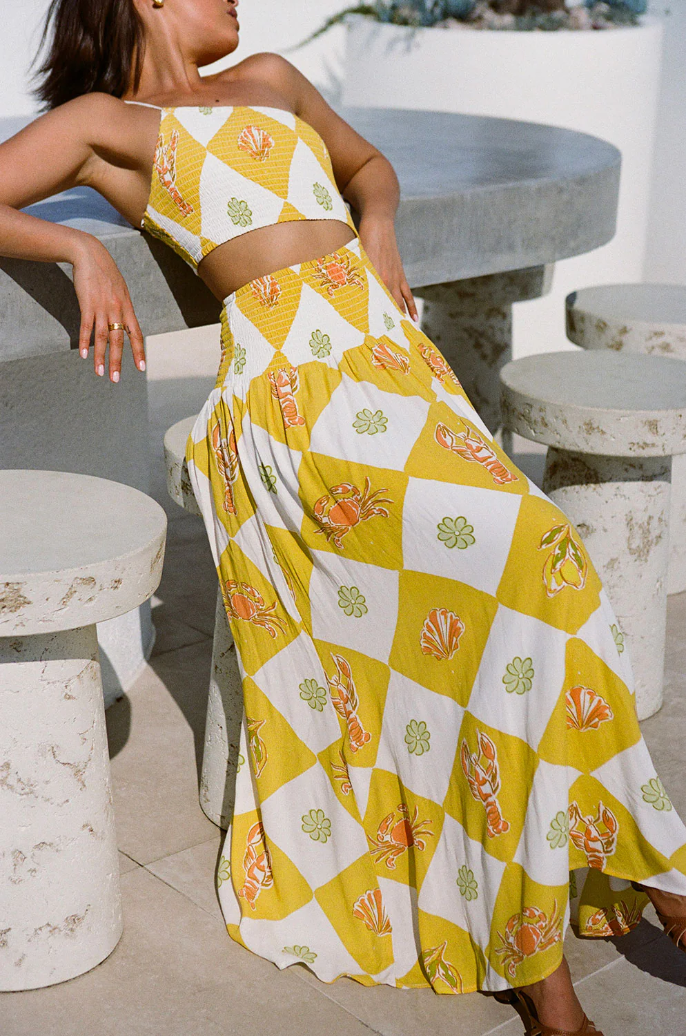 SAMPLE-Venetian Maxi Dress - Oceano Yellow - Image 2