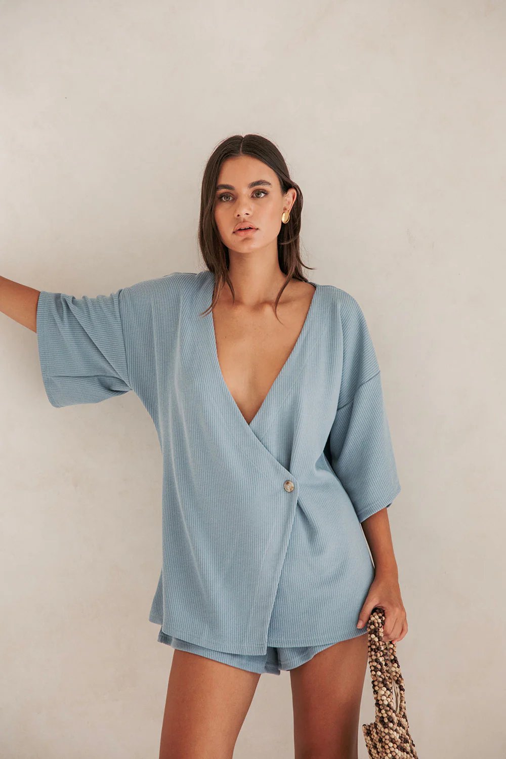 SAMPLE-Wyatt Top - Blue - Image 3