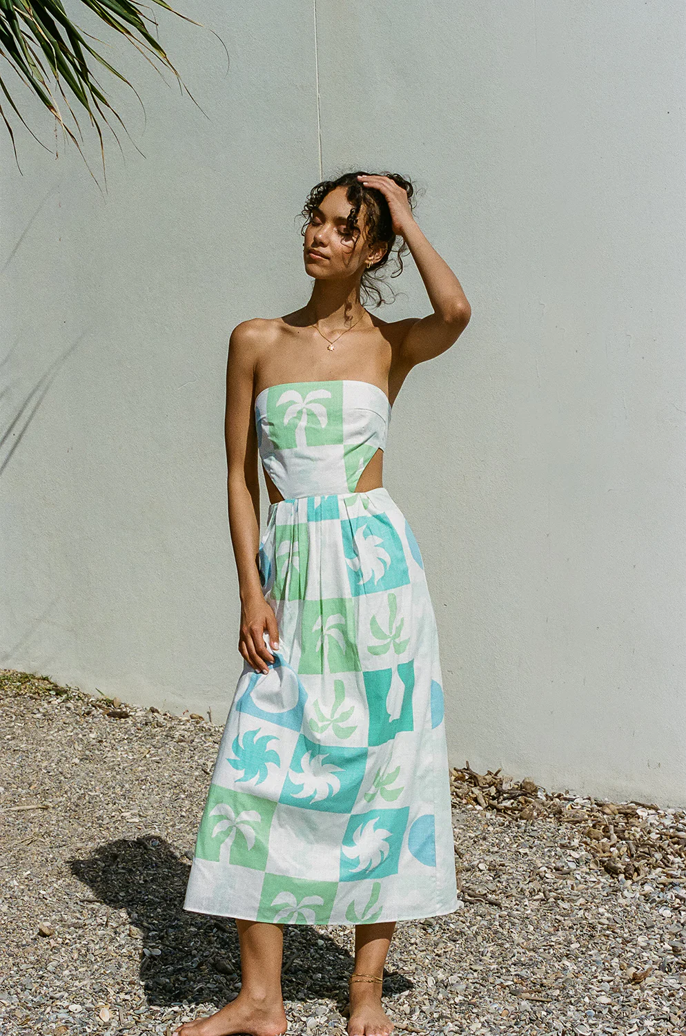 Talullah Midi Dress - Palm Tile Breeze - Image 2