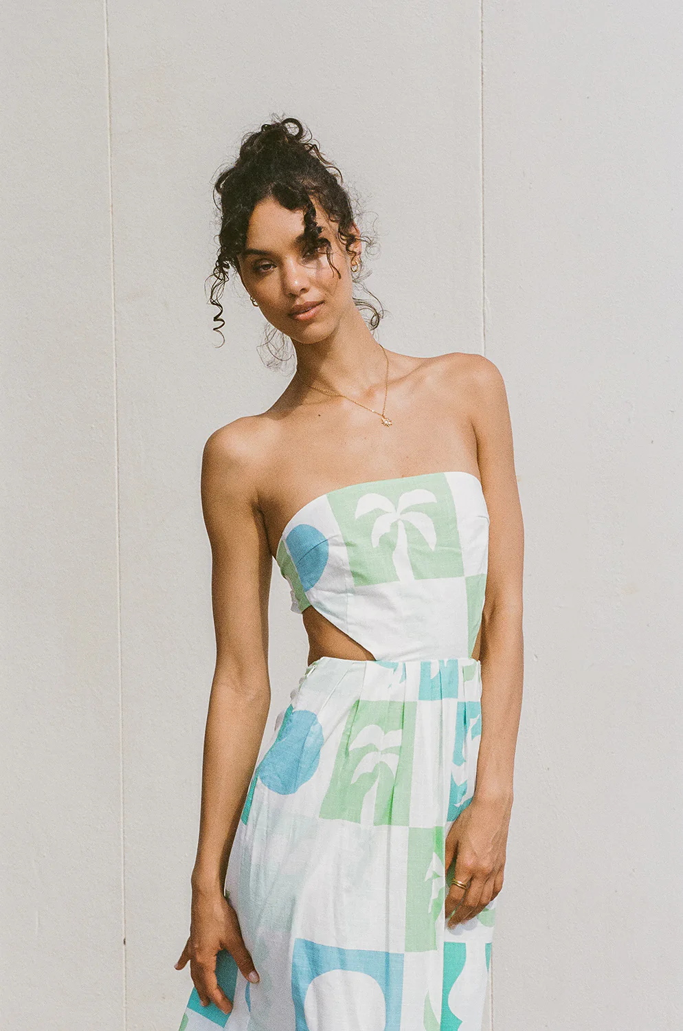 Talullah Midi Dress - Palm Tile Breeze - Image 4