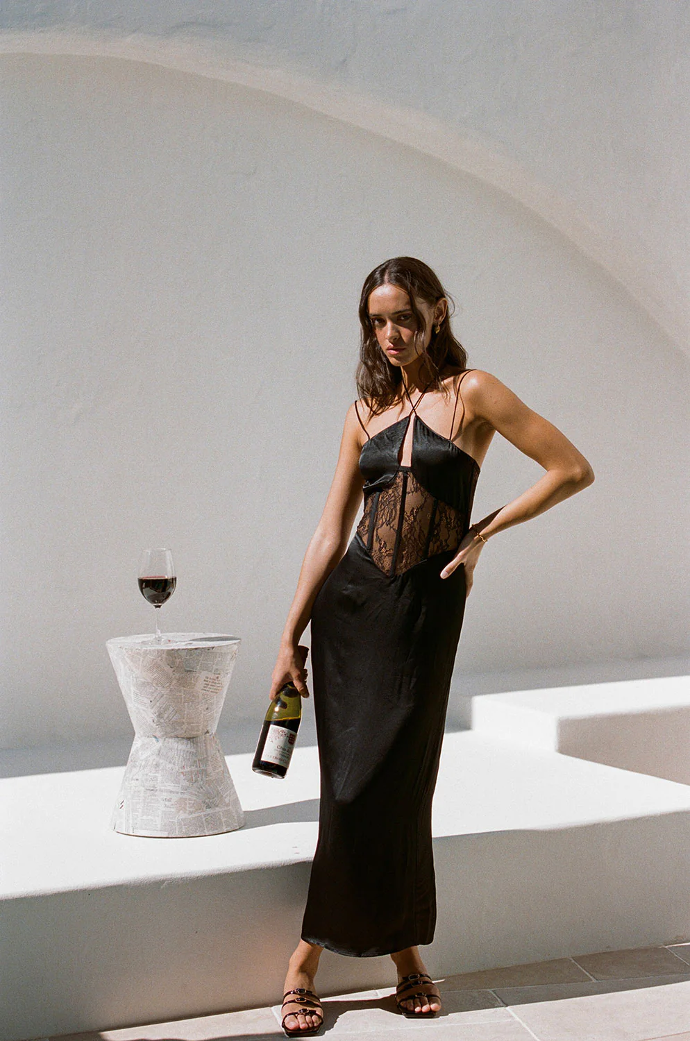 Teyah Midi Dress - Black - Image 5