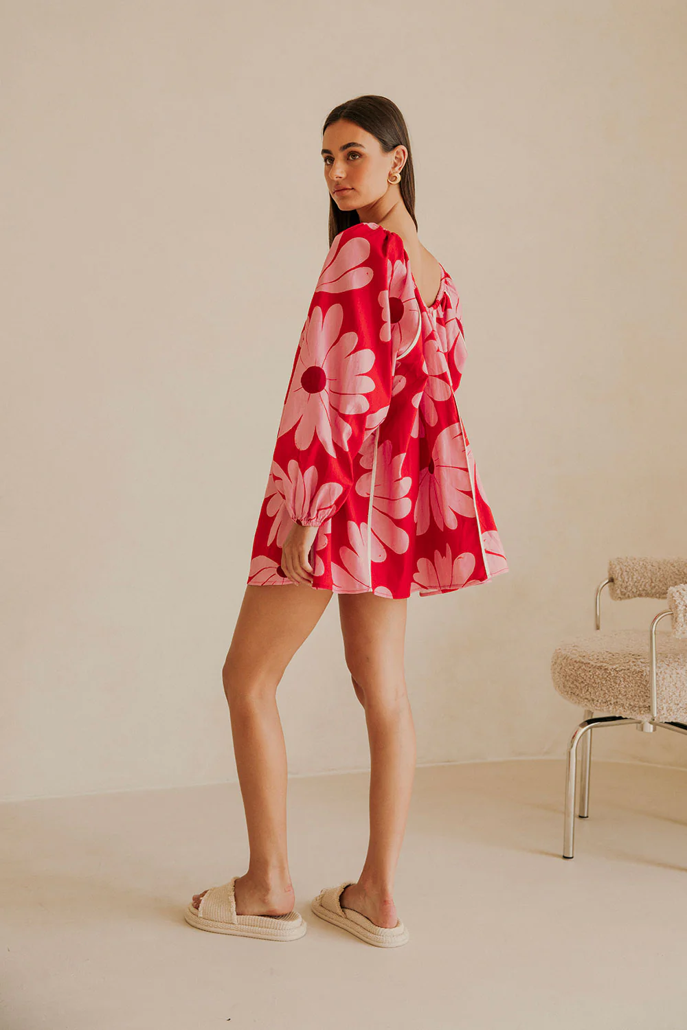 Veronica Dress - Daisy Red - Image 7